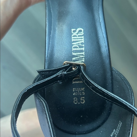 Dream Pairs Black Chunky Block Platform Heels Square Open Square Toe Size 8.5 - Picture 12 of 15